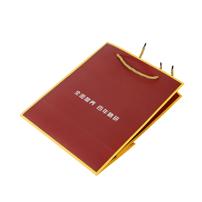 Custom Food-Grade CMYK Printed Kraft Paper Carry Bag